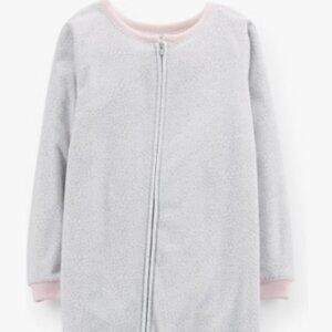 Little Girls Warm Pajamas Bear Feet Sleeper Footed Microfleece Blanket 4